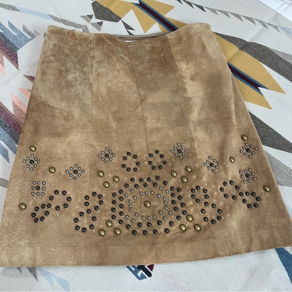 Worth Full Leather Embellished Skirt - Picture 5 of 7